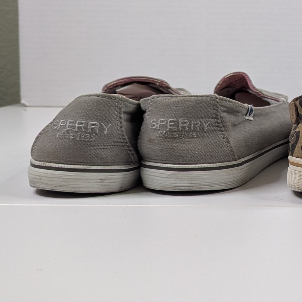 Sperry Women's Flats - Gray,‎ Leopard, Navy Slip On Lot (3) Women's 7M - Picture 4 of 10
